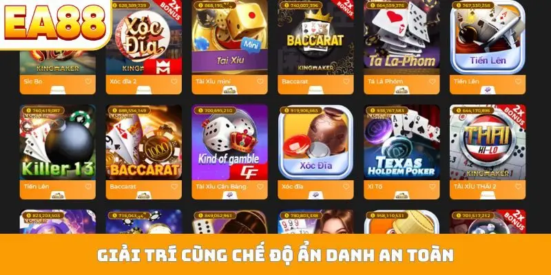 Giải trí cùng chế độ ẩn danh an toàn