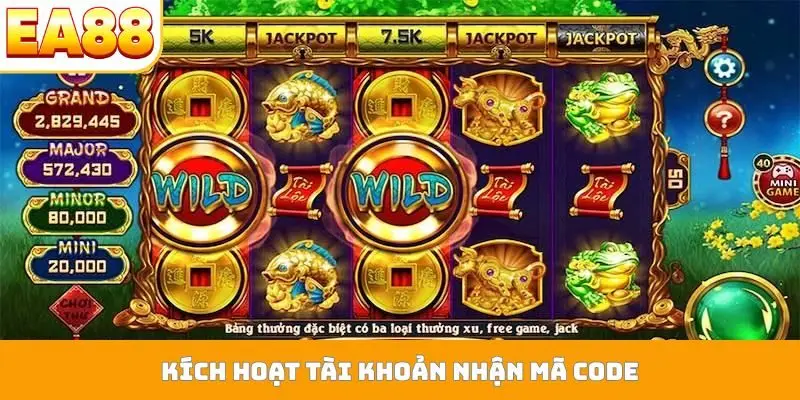 Kích hoạt tài khoản nhận mã code