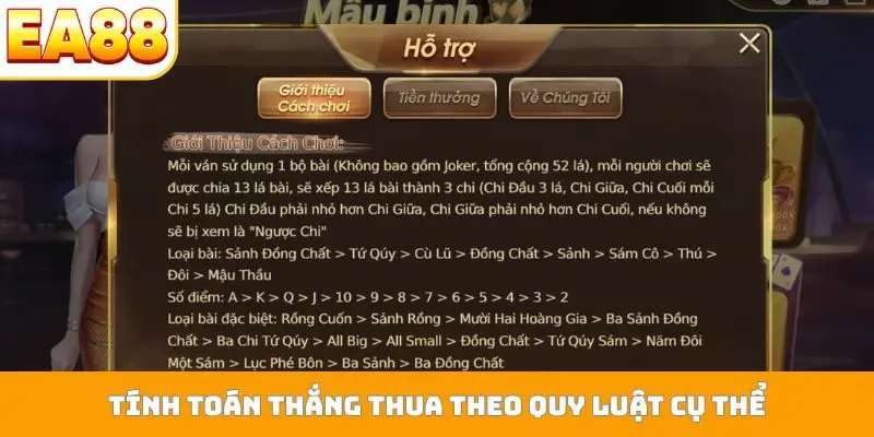 Tính toán thắng thua theo quy luật cụ thể
